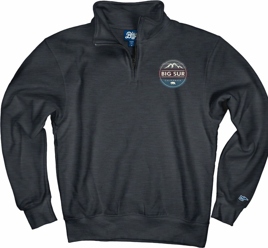 Men * | Overpower Big Sur 1/4 Zip Sweatshirt Special Midnight