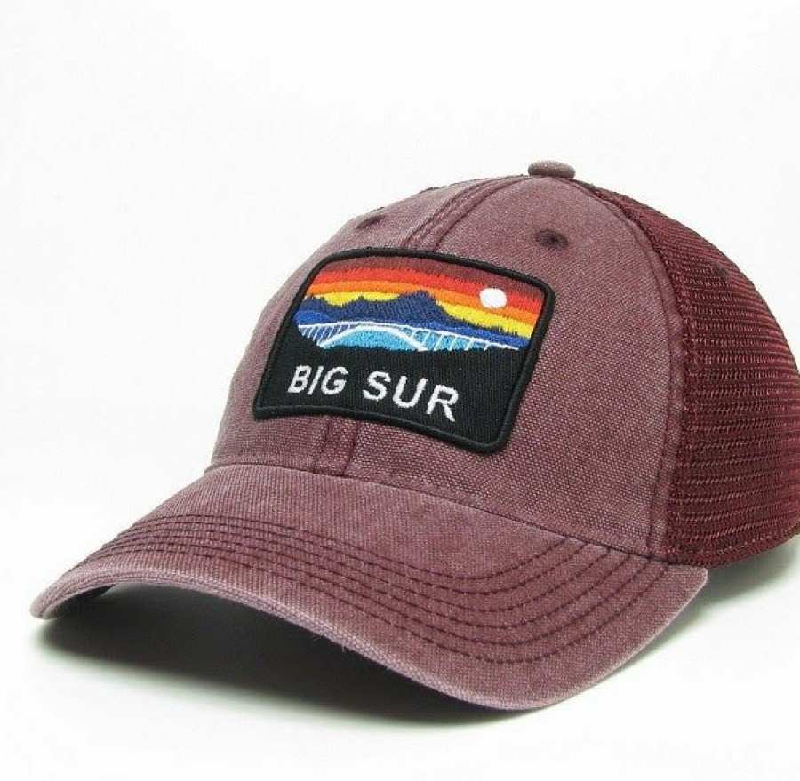 Accessories * | Big Sur Horizon Bixby Trucker Hat Best Choice Maroon