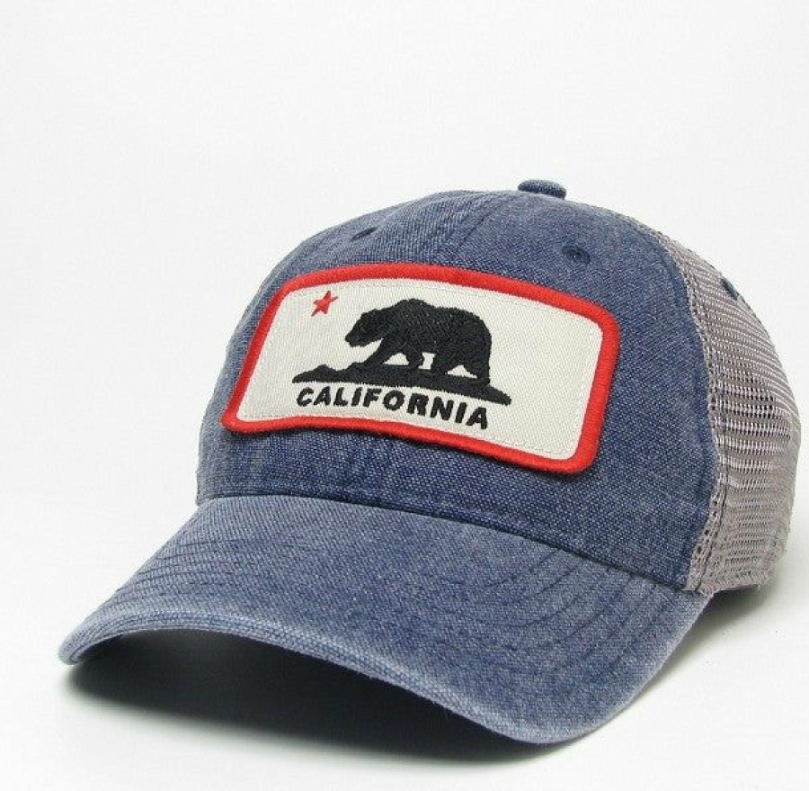 Accessories * | California Patch Trucker Hat Sale Online Navy/Grey