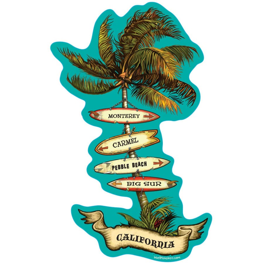 Accessories * | Surf Signs California Mini Sticker Wholesale