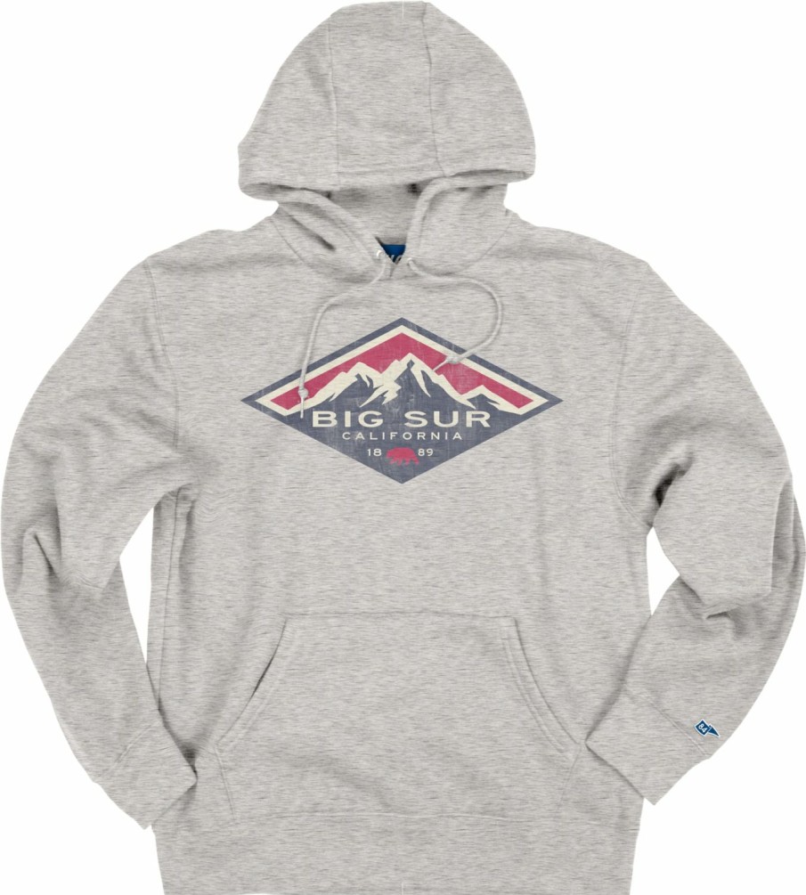 Men * | Commandpost Big Sur Hooded Sweatshirt Sale Heather Grey