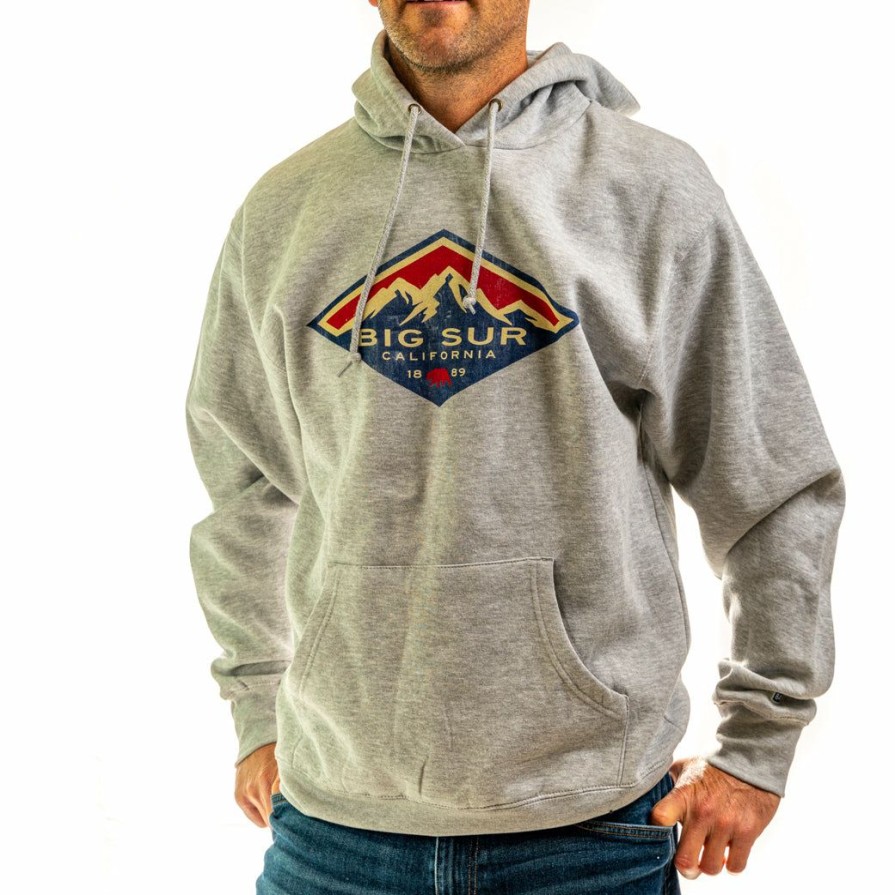 Men * | Commandpost Big Sur Hooded Sweatshirt Sale Heather Grey