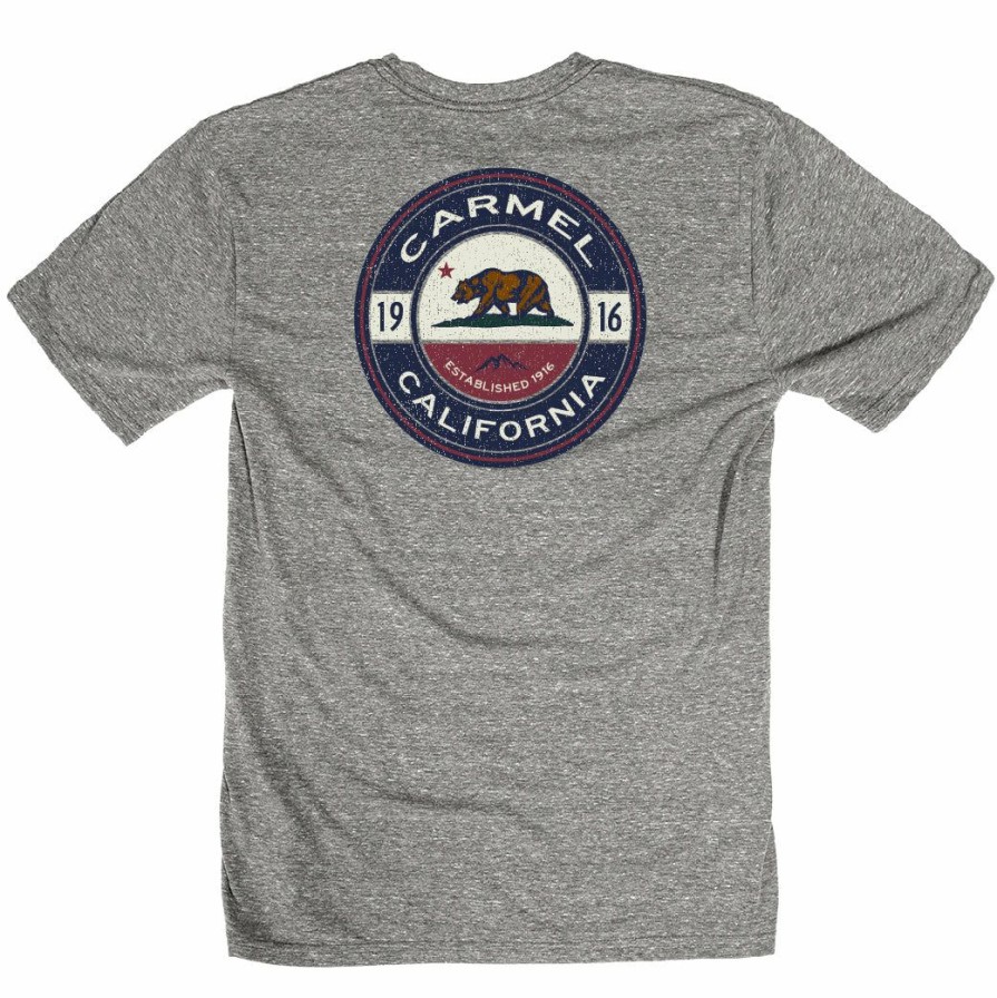 Men * | Guild California Flag Carmel T-Shirt Bargain Sale Heather