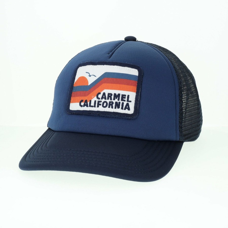 Accessories * | Carmel Sun And Bars Trucker Hat Sale Navy