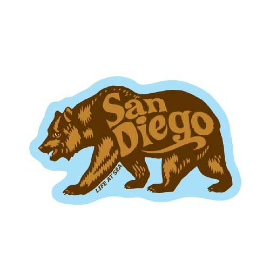 Accessories * | San Diego California Bear Small Sticker Sale Online