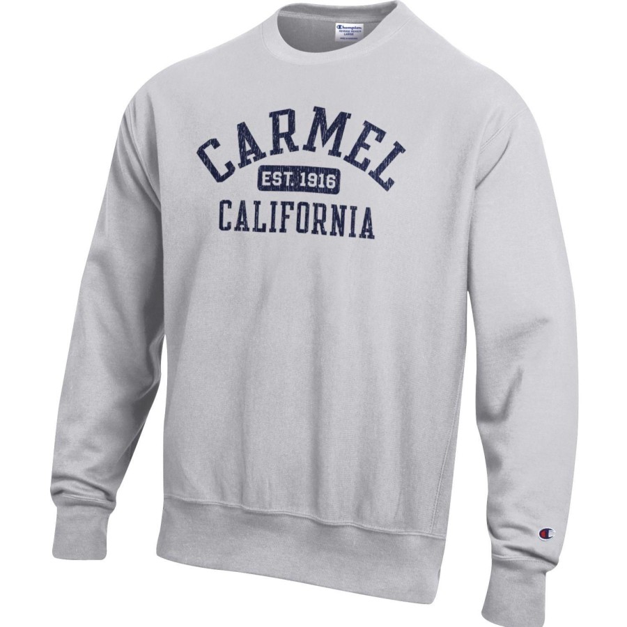 Men * | Champion Carmel Unisex Crewneck Sweatshirt Cheap Online Silver Grey