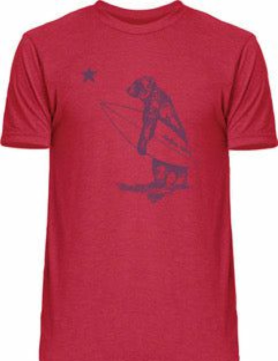 Men * | Carmel Surf Bear T-Shirt Good Quality Vintage Red