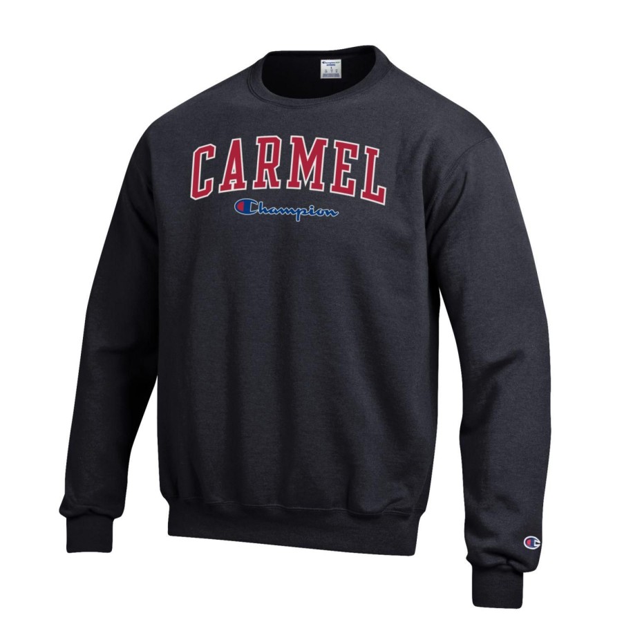 Men * | Champion Carmel Unisex Crewneck Sweatshirt Good Quality Black