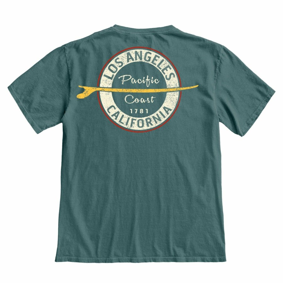 Men * | Whinge Surfboard Los Angeles T-Shirt Hot Selling Teal