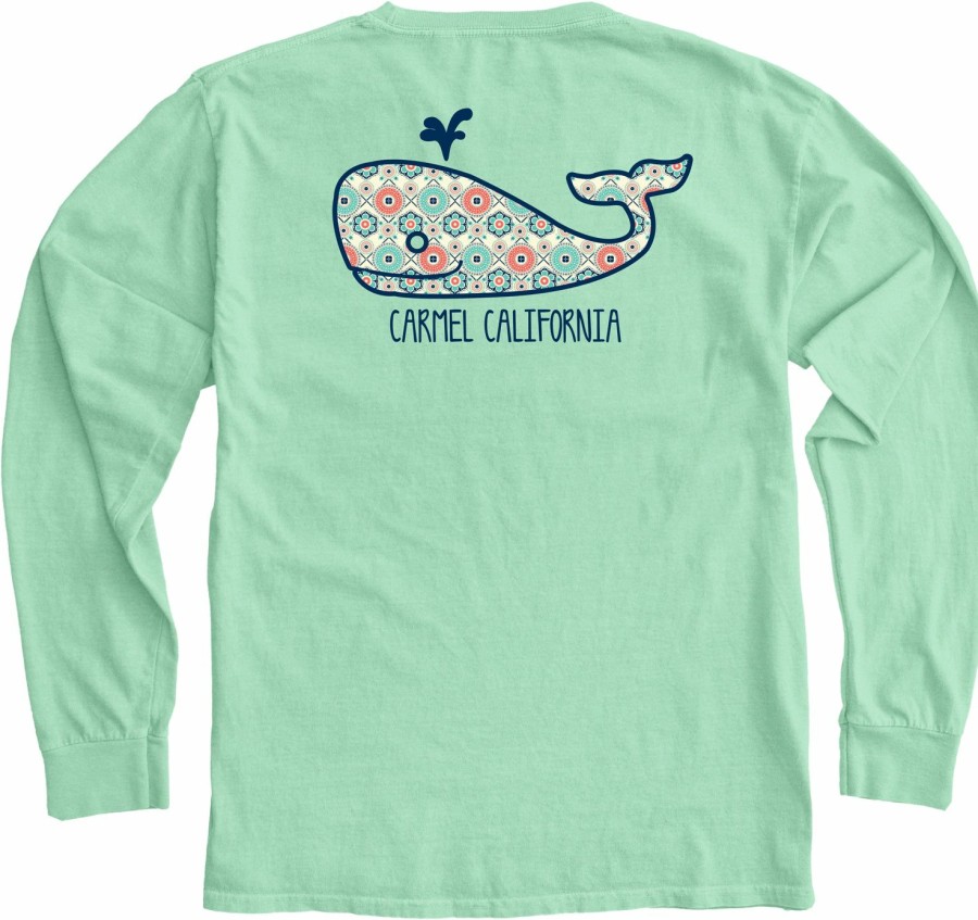 Men * | Wish List Whale Carmel Long Sleeve T-Shirt Official Mint