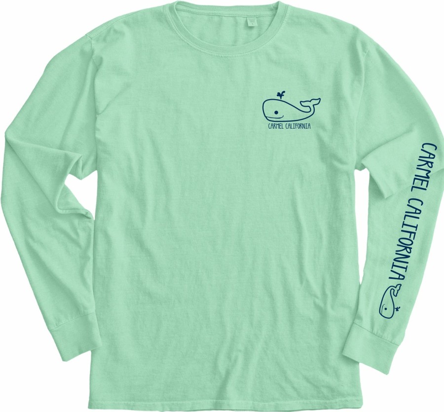 Men * | Wish List Whale Carmel Long Sleeve T-Shirt Official Mint