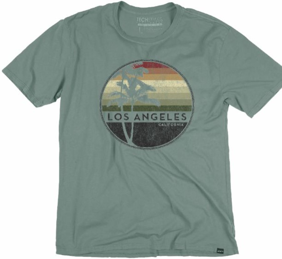 Men * | Radical Round Los Angeles T-Shirt Discount Online Moss