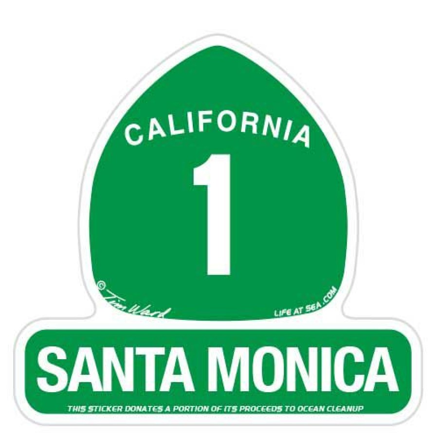 Accessories * | Santa Monica Highway 1 Sticker Hot Sale