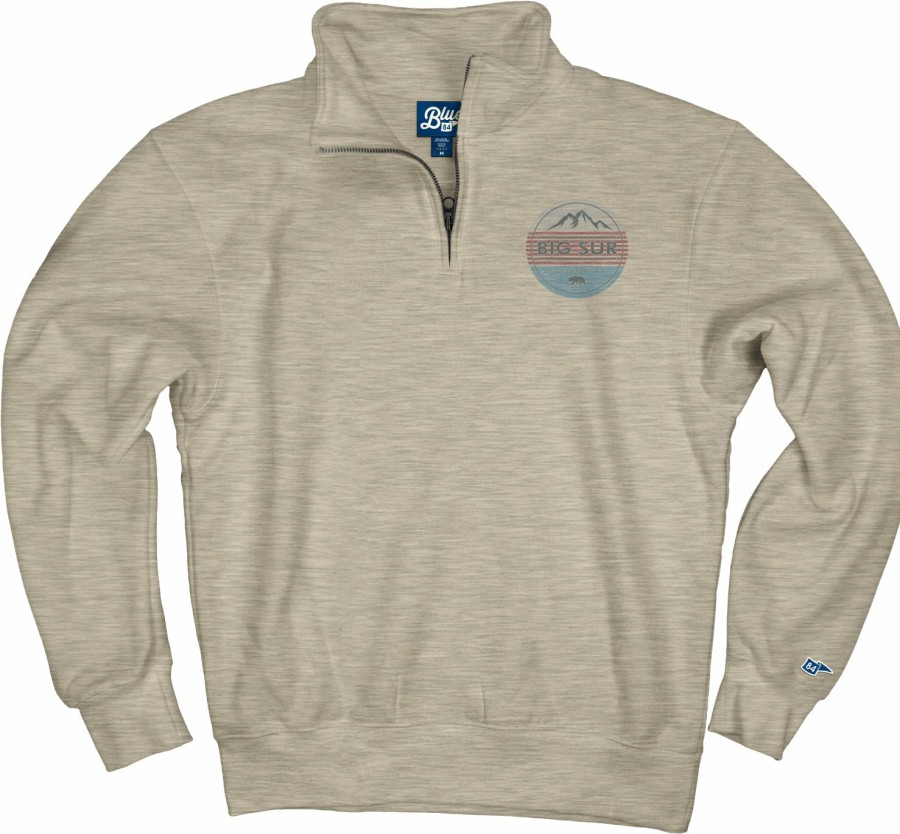 Men * | Overpower Big Sur 1/ 4 Zip Sweatshirt New Threads Oatmeal