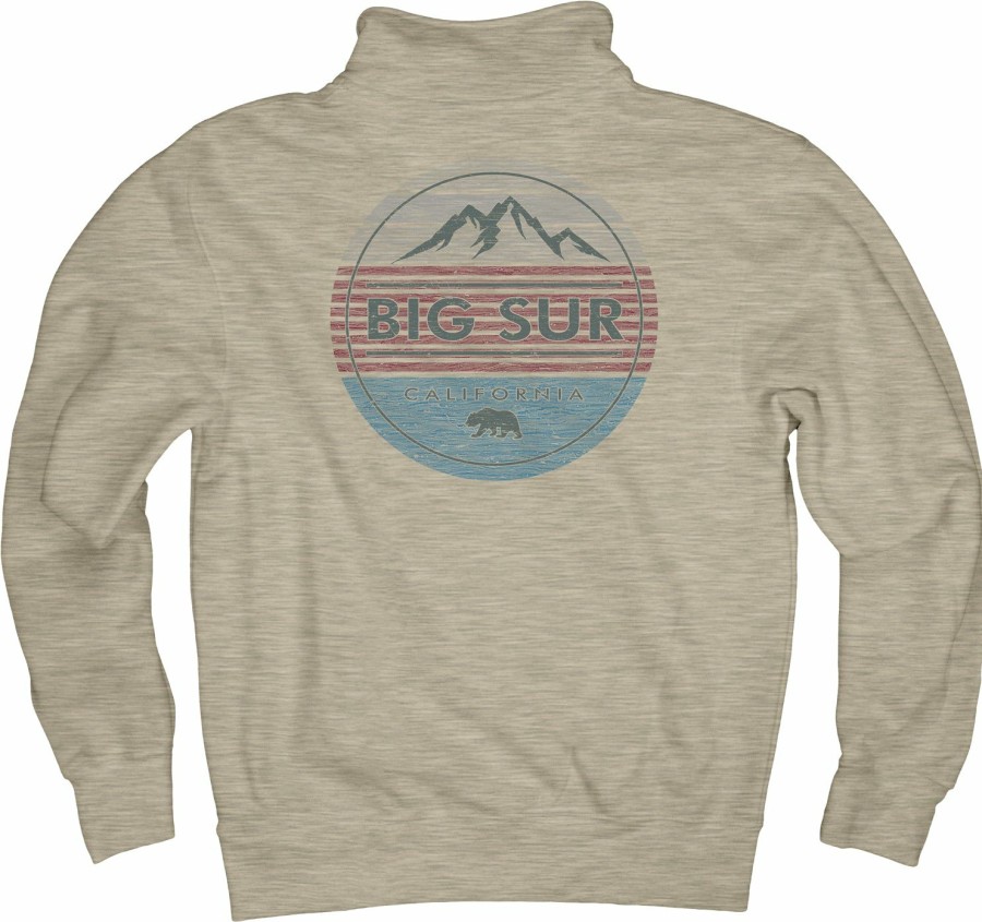 Men * | Overpower Big Sur 1/ 4 Zip Sweatshirt New Threads Oatmeal