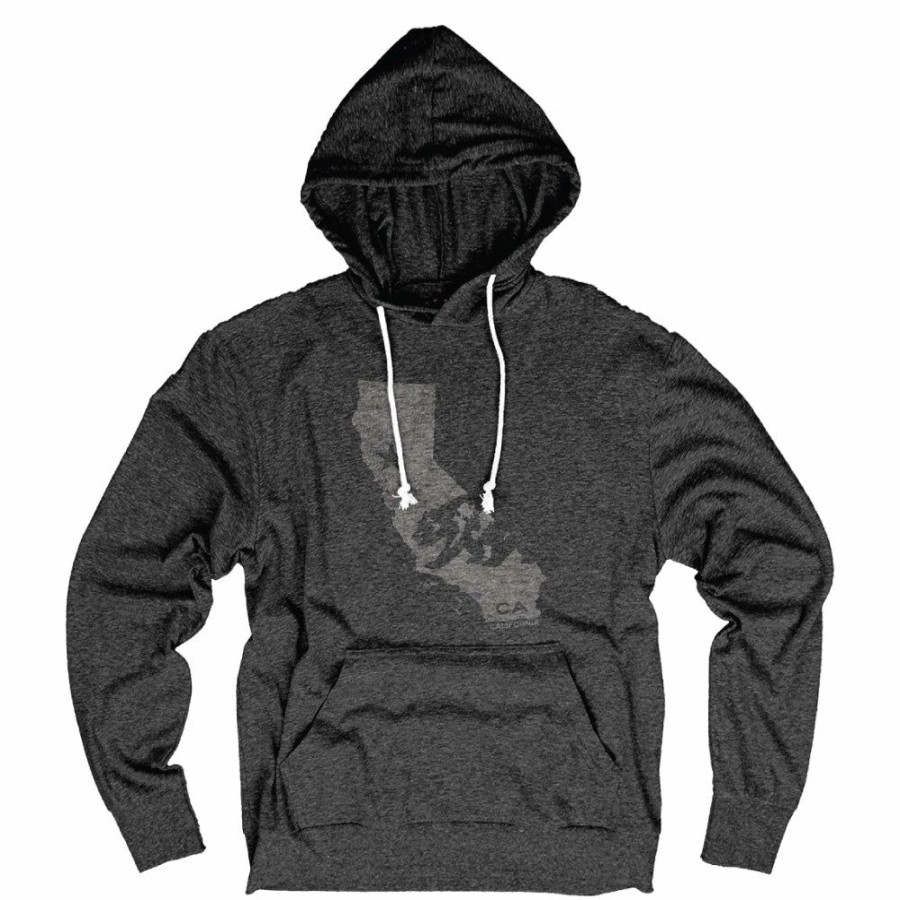 Men * | True State California Men'S Lighweight Hoodie Discount Online Black