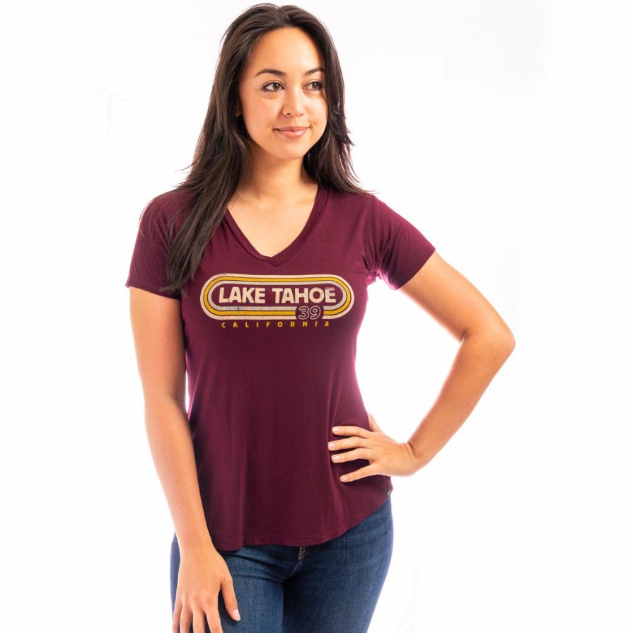 Women * | Console Lake Tahoe T-Shirt Bargain Sale Sangria