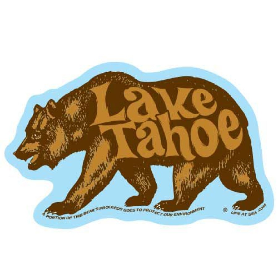 Accessories * | Lake Tahoe Bear Small Sticker Top Selling