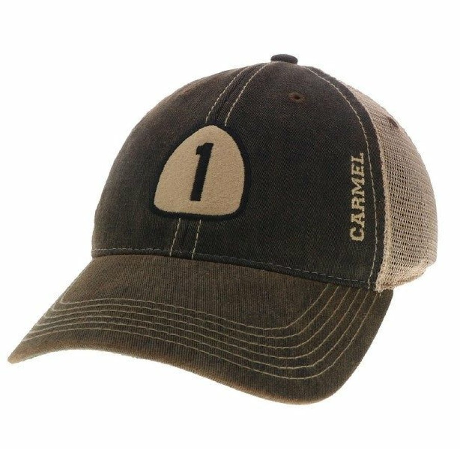 Accessories * | Highway 1 Vintage Carmel Hat Top Selling Black Trucker