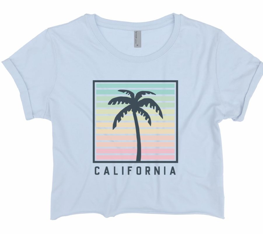 Women * | Shutters California Crop T-Shirt Top Selling Ice