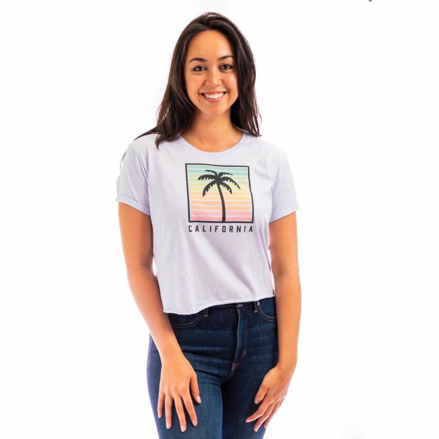 Women * | Shutters California Crop T-Shirt Top Selling Ice