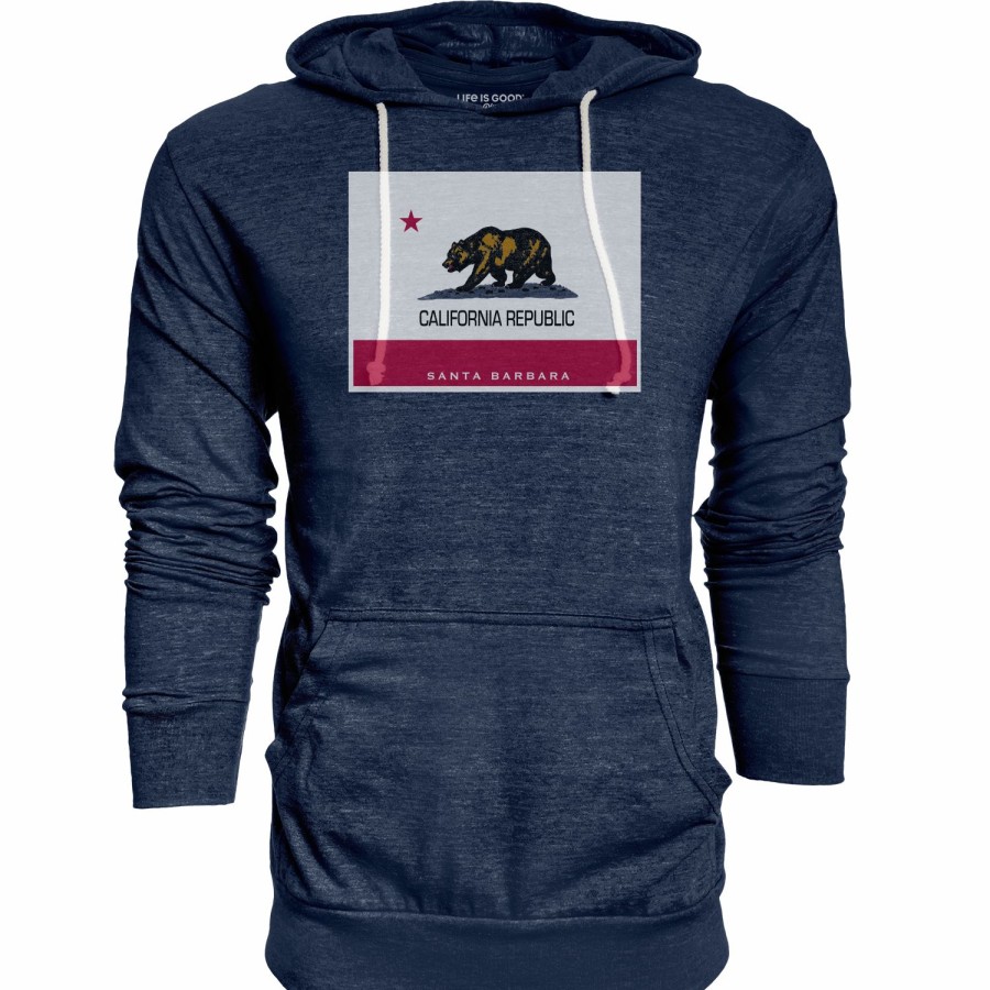 Men * | Mega Value Santa Barbara Lightweight Hoodie Latest Navy