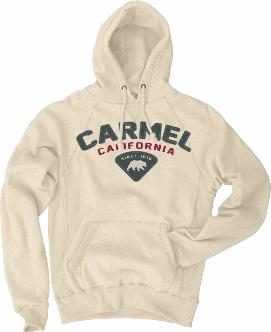 Men * | Adamant Carmel California Bear Hooded Sweatshirt Hot Selling Light Cappuccino