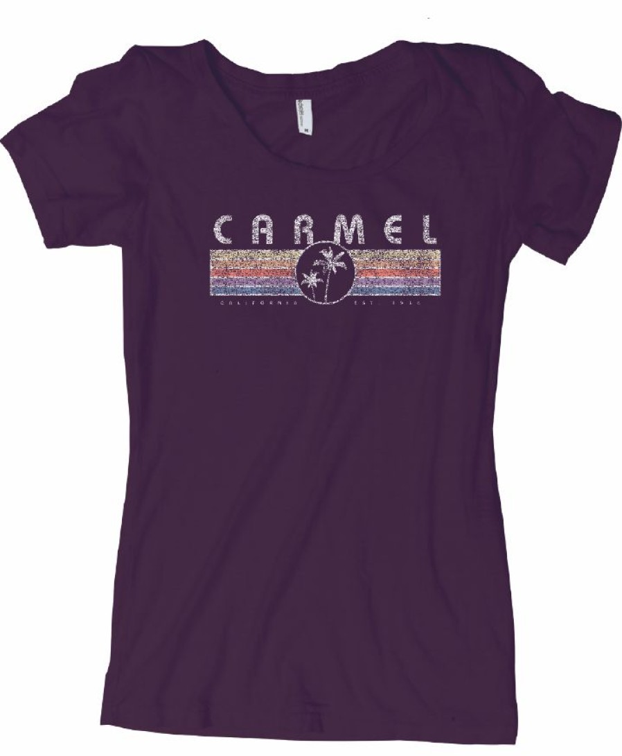 Women * | Wishful Thinking Carmel T-Shirt Reliable Quality Eggplant