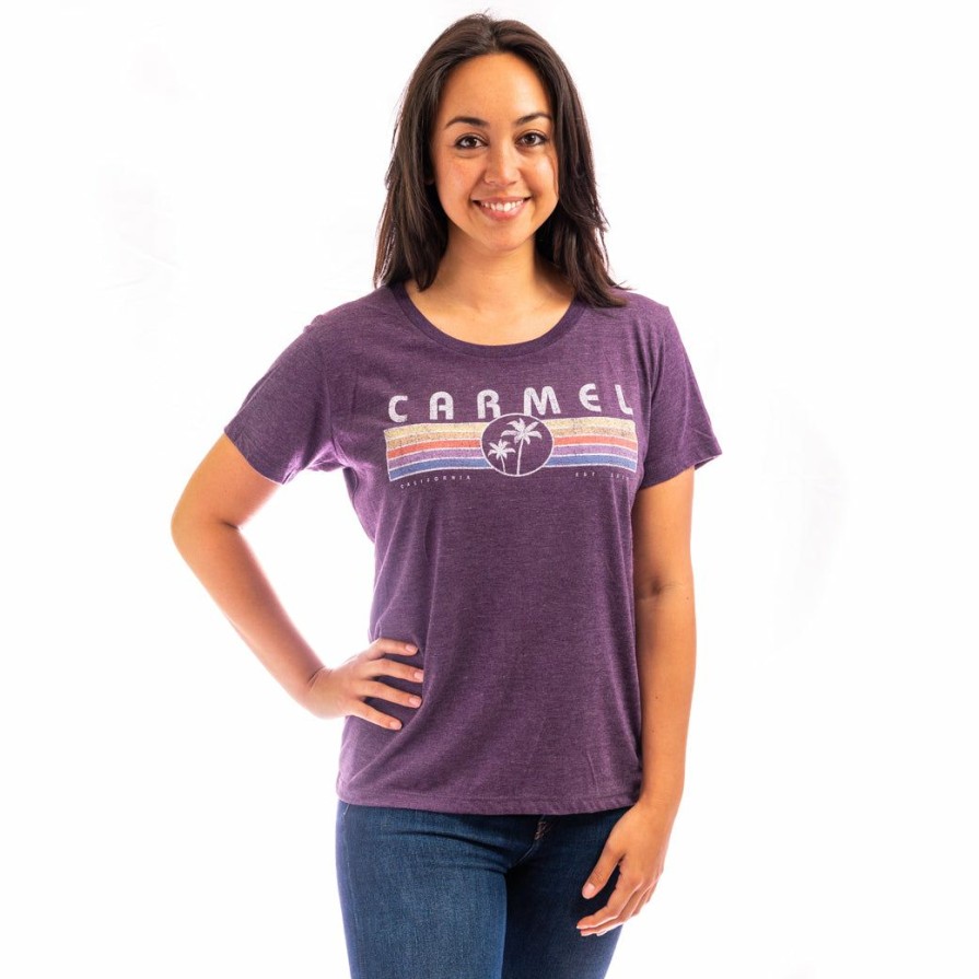 Women * | Wishful Thinking Carmel T-Shirt Reliable Quality Eggplant