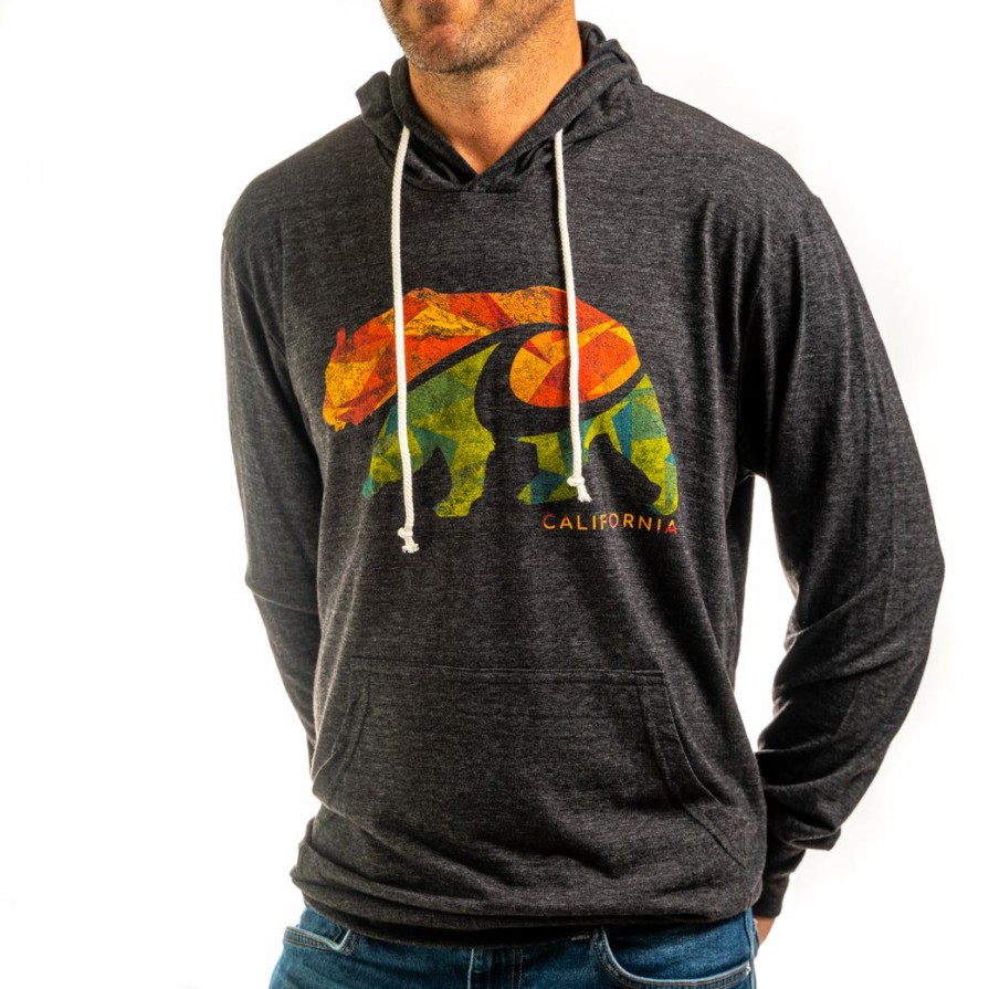 Men * | Remnant Bear Wave California Lightweight Hoodie Online Sales Black