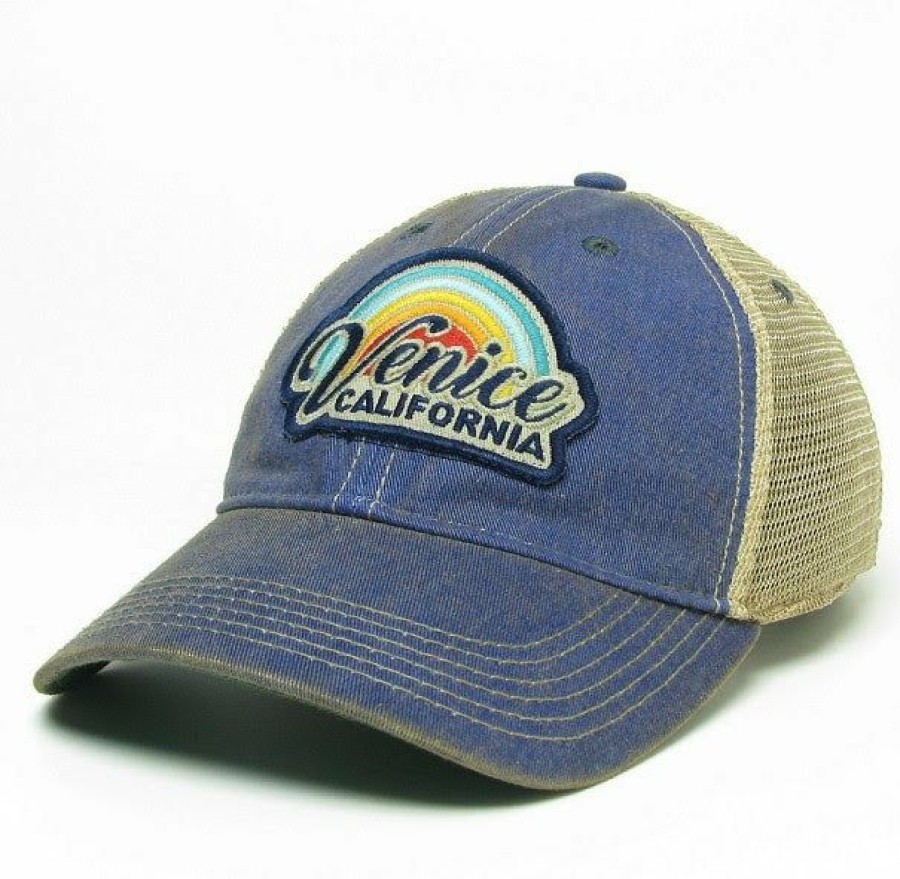 Accessories * | Venice Rainbow Trucker Hat New Threads Blue Trucker