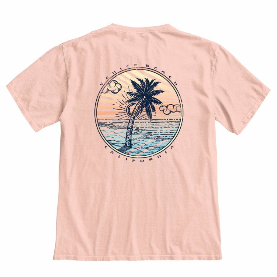 Men * | Pickled Palm Venice Beach T-Shirt Hot Sale Shell Pink