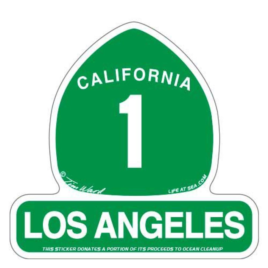 Accessories * | Los Angeles Highway 1 Sticker Best Choice