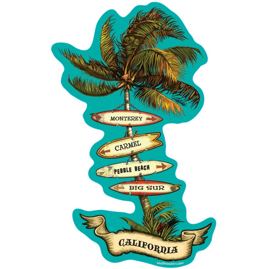 Accessories * | Surf Signs California Sticker Sale Online