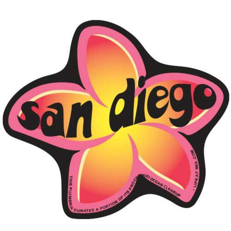 Accessories * | San Diego Plumeria Sticker Hot Selling