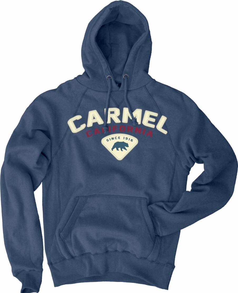 Men * | Adamant Carmel California Bear Hooded Sweatshirt Sale Online Steel Blue