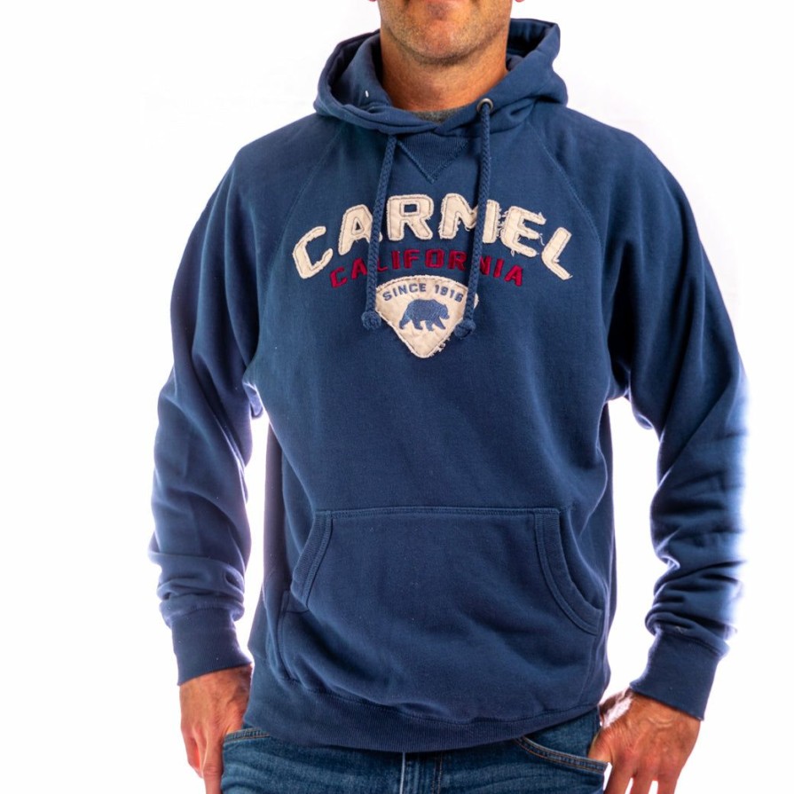 Men * | Adamant Carmel California Bear Hooded Sweatshirt Sale Online Steel Blue