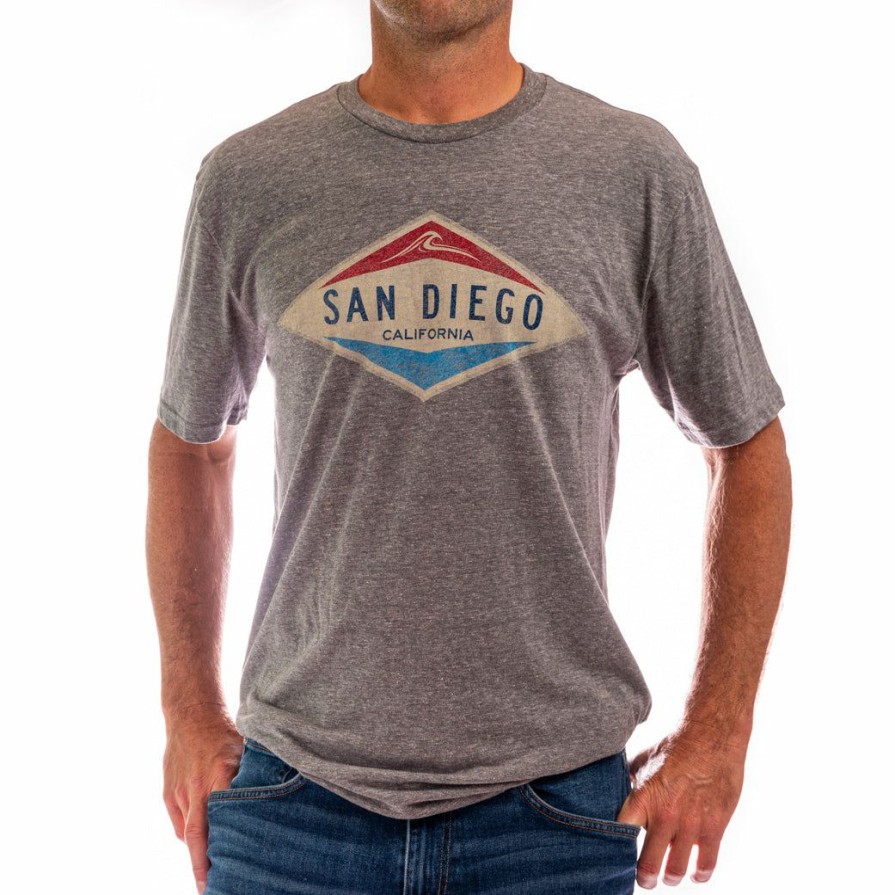 Men * | Slick Valve Wave San Diego T-Shirt Cheap Online Heather