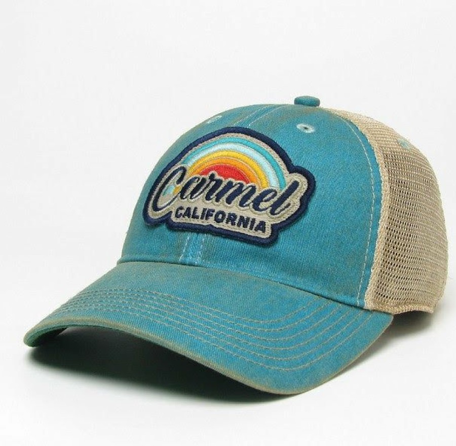 Accessories * | Rainbow Carmel Trucker Hat Bargain Sale Aqua