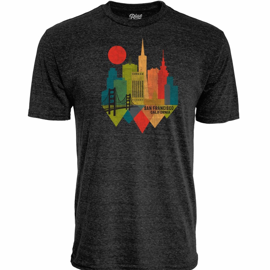 Men * | Shard San Francisco Golden Gate T-Shirt Latest Black