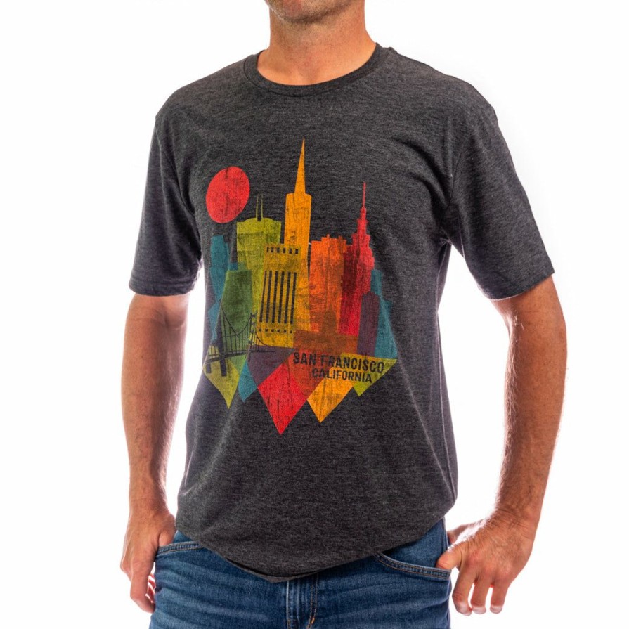 Men * | Shard San Francisco Golden Gate T-Shirt Latest Black