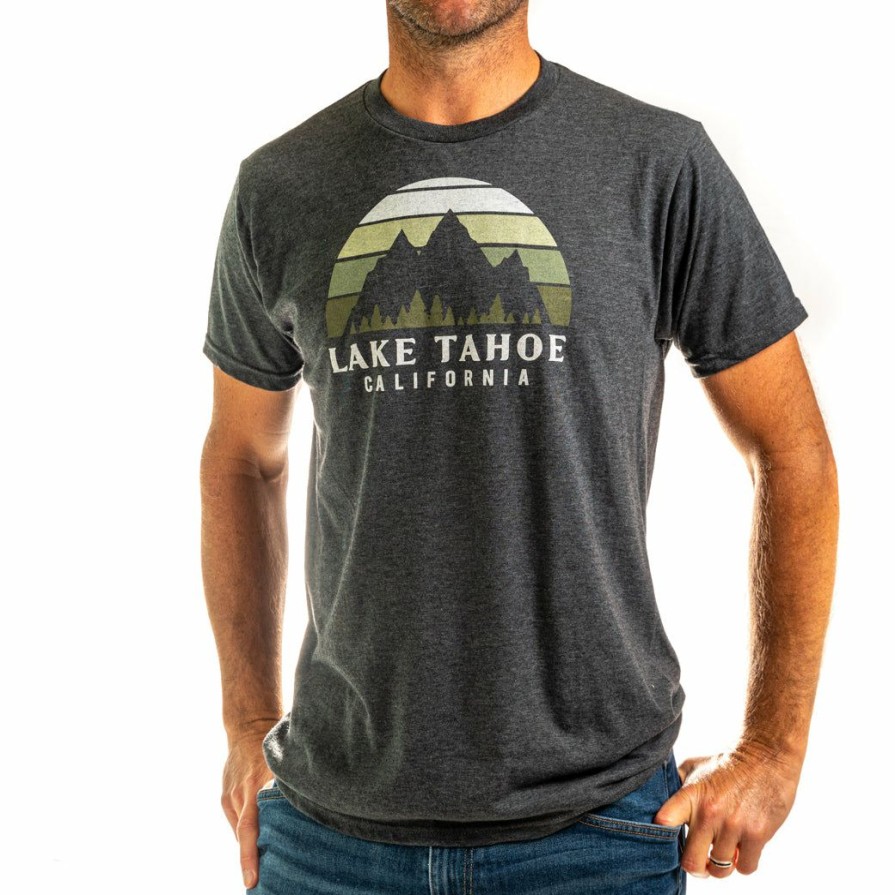 Men * | Navaro Lake Tahoe T-Shirt New Threads Charcoal