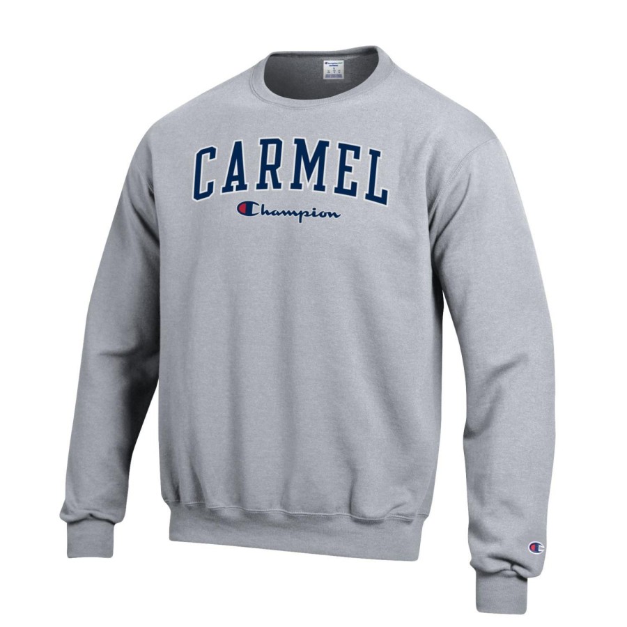 Men * | Champion Carmel Unisex Crewneck Sweatshirt Classical Oxford Grey