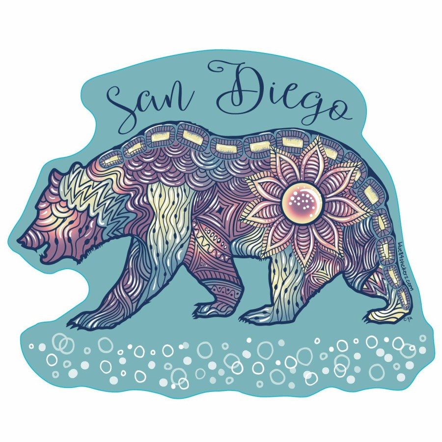 Accessories * | Bubbling Bear San Diego Sticker Sale Online