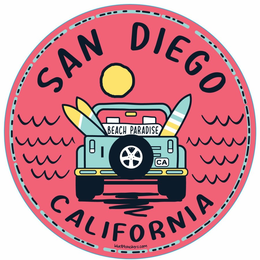 Accessories * | Concurrence Jeep San Diego Mini Sticker Sale Online