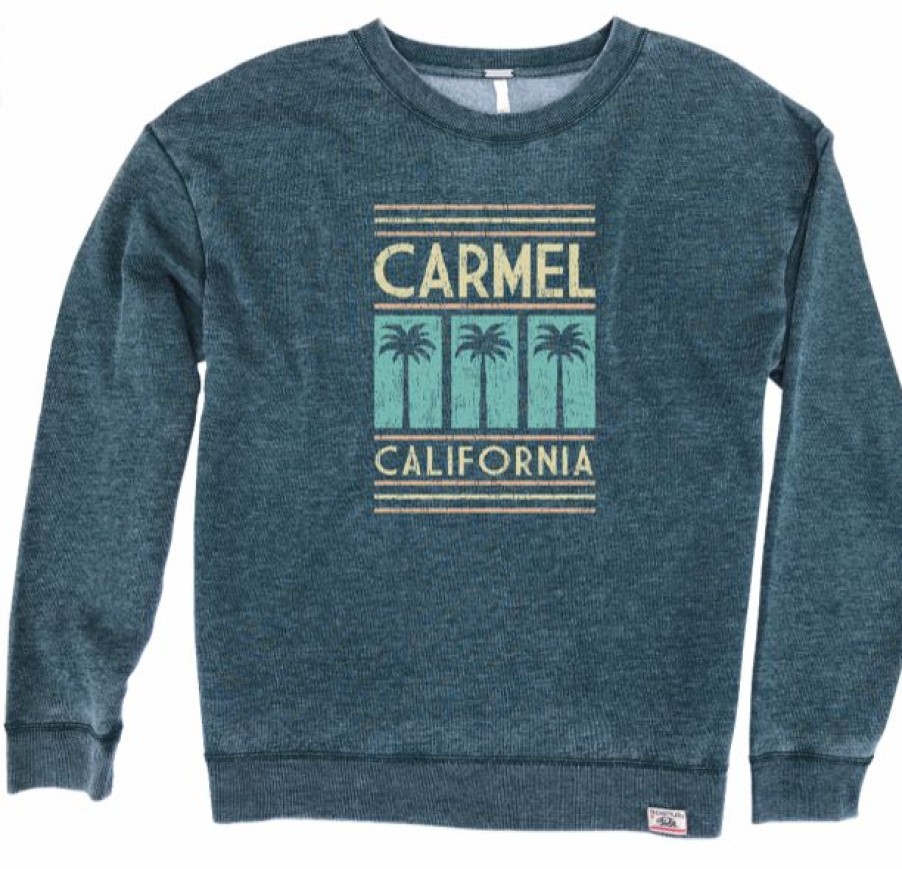 Women * | Jackpot Carmel Crewneck Sweatshirt Hot Sale Peacock