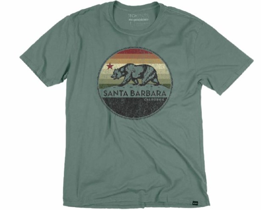 Men * | Radical Round Santa Barbara T-Shirt Good Quality Moss