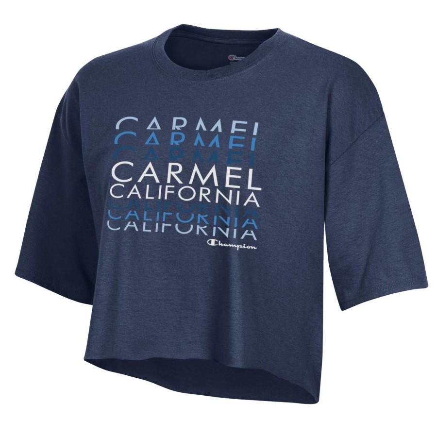 Women * | Champion Carmel Crop T-Shirt Wholesale Navy