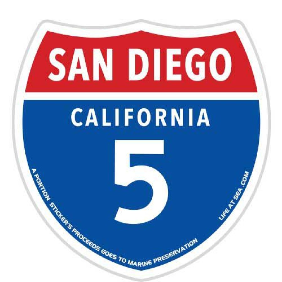 Accessories * | San Diego Highway 5 Sticker Classical