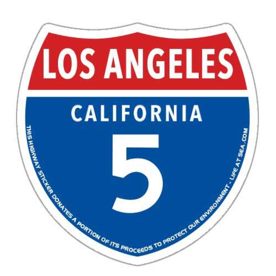 Accessories * | Los Angeles Highway 5 Sticker Classical